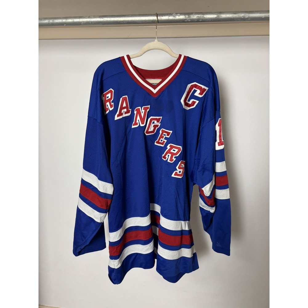 Vintage 90s Mark Messier New York Rangers Starter Authentic Center Ice Jersey 52